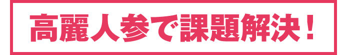 高麗人参で課題解決!