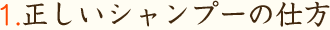 1.正しいシャンプーの仕方